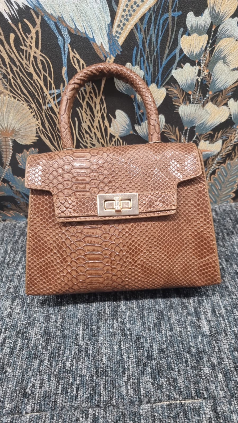 Snake print bag