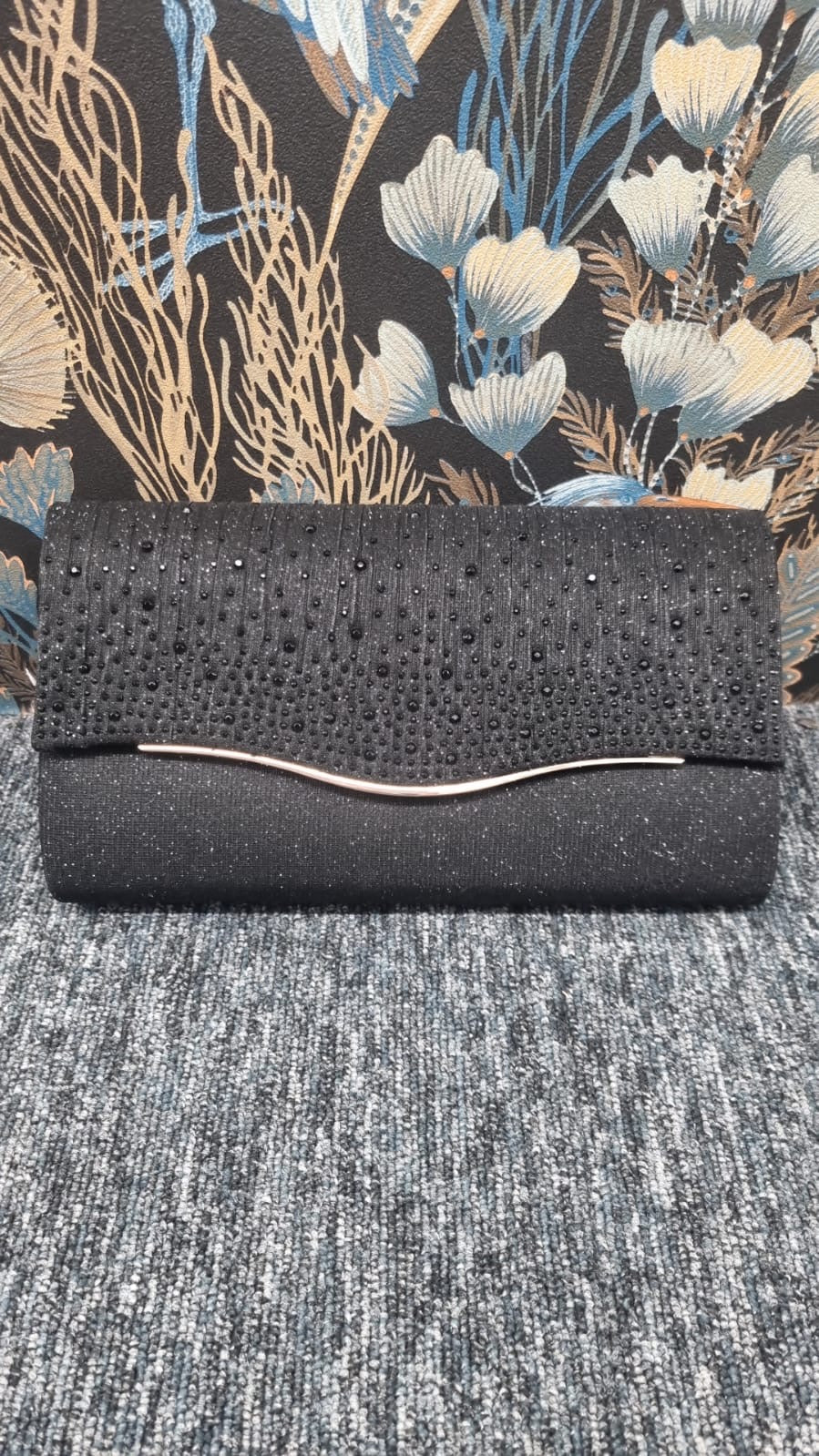 Glitter diamanté clutch