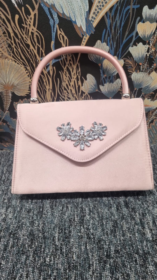 Satin diamanté bag